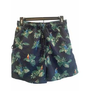 Coast Clothing Co. Men’s Navy/Green Swim Short Trunks Swimsuit Navy Parrot Small